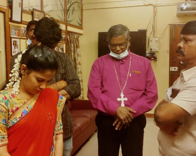 Crypto Christian R Priya with Hatemonger Bishop Erza Sargunam-2ae5b27c